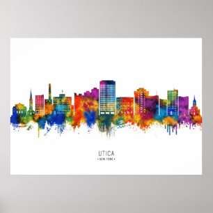 Affiche Ligne aérienne Utica New York