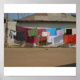Affiche Ligne africaine de lavage