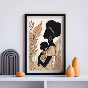 Affiche Ligne artistique afrocentrique aux tons terreux