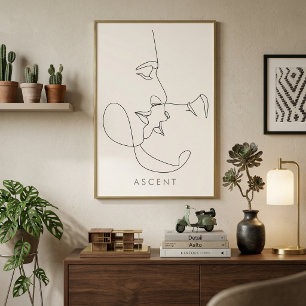 Affiche Ligne artistique architecturale minimaliste 'ASCEN