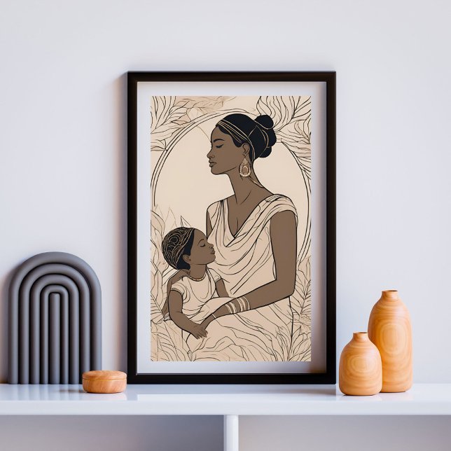 Affiche Ligne artistique de mère et fille royales  (Créateur téléchargé)
