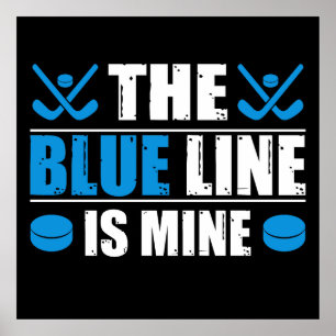 Affiche Ligne bleue de hockey