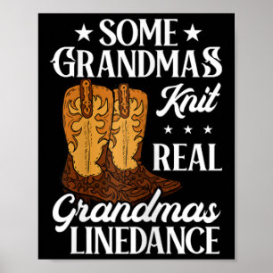 Affiche Ligne Dansant Quelques Grandmas Knit Real Grandmas