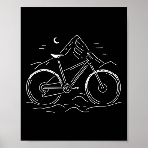 Affiche Ligne d'art de vélo tout terrain Vélo Cyclisme Vél