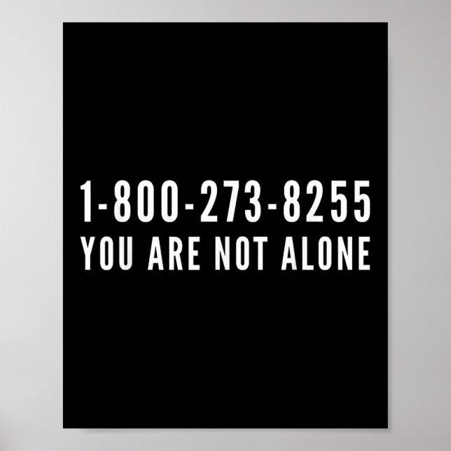 Affiche Ligne d'assistance pour la prévention du suicide 1 (Devant)