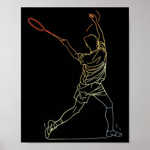 Affiche Ligne de badminton Art Sports d'intérieur