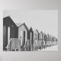 Ligne de Cabines sur la plage Photo