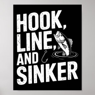 Affiche Ligne De Crochet Et Plaisir De Sinker Pour Les Ama