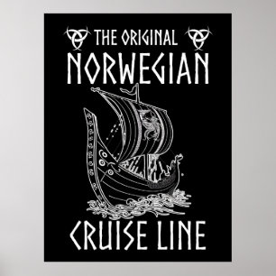 Affiche Ligne de croisière norvégienne d'origine - Voyage