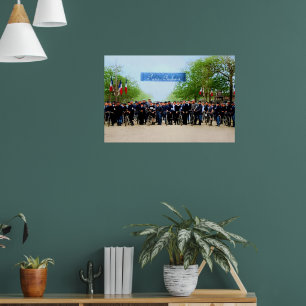 Affiche Ligne de départ de Paris-Roubaix 1896-1897