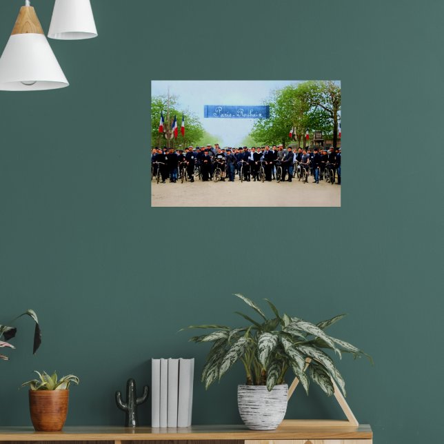 Affiche Ligne de départ Paris-Roubaix 1896-1897 (Salon 1)