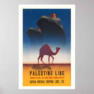 Affiche Ligne de Palestine Gdynia America Shipping Lines