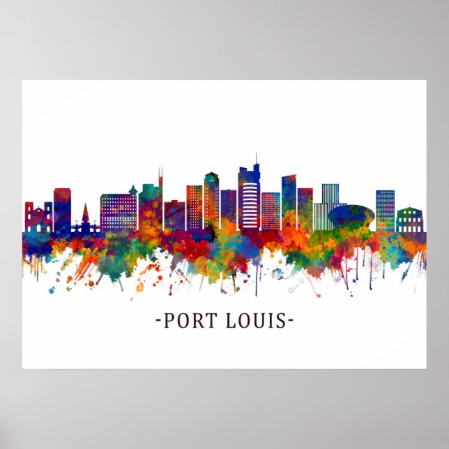 Affiche Ligne de Port Louis Maurice (Devant)