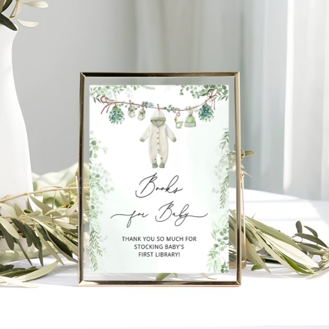 Affiche Ligne de vêtements bébé Boho Eucalyptus Livres pou (Créateur téléchargé)