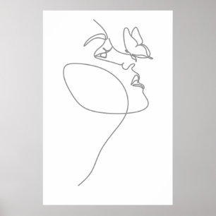 Affiche Ligne de visage femme