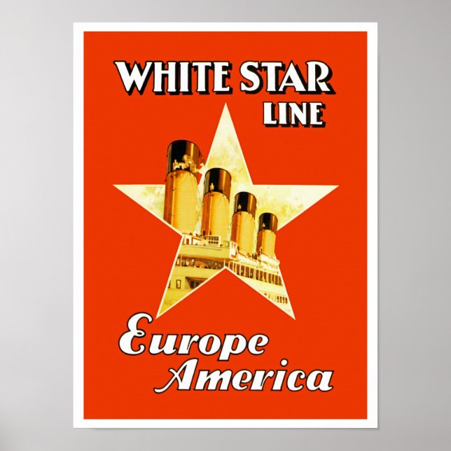 Affiche Ligne d'étoile blanche (Devant)