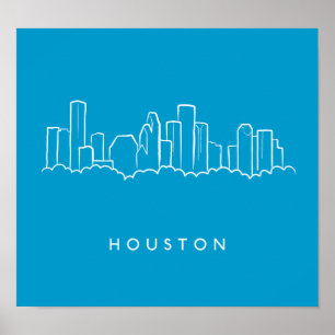 Affiche Ligne d'horizon de Houston