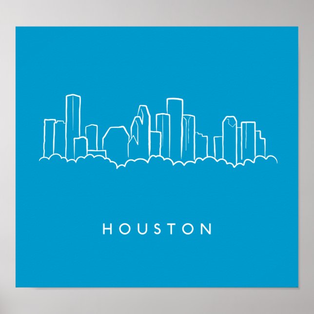Affiche Ligne d'horizon de Houston (Devant)