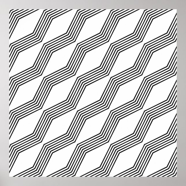 Affiche Ligne diagonale bande angulaire (Devant)