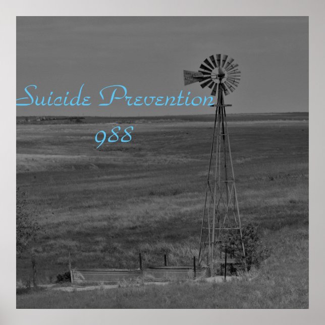 Affiche Ligne d'urgence sur la prévention du suicide (Devant)