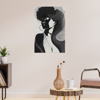 Affiche Ligne féminine