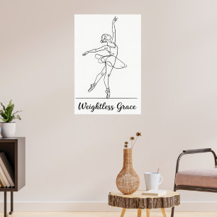 Affiche Ligne minimaliste Ballerina