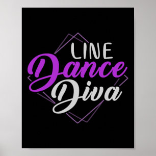 Affiche Ligne Patriotique Danse Diva Femmes Ligne Cadeau D