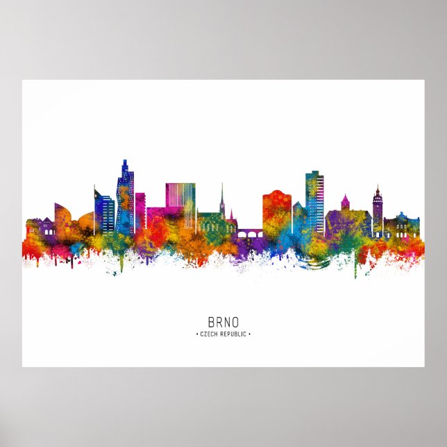 Affiche Ligne Skyline République tchèque (Devant)