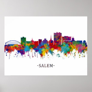 Affiche Ligne Skyline Salem Oregon