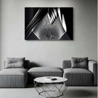 Affiche Lignes Abstraites Modernes Architecture 3D