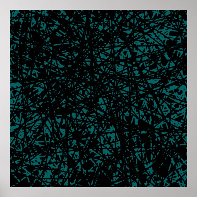 Affiche Lignes Abstraites - Vert mousse (Devant)