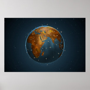 Affiche Lignes aériennes 2