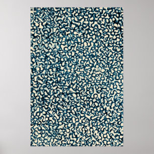 Affiche Lignes bleues Art Abstrait