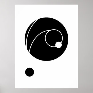 Affiche Lignes courbes et cercles Abstraits | Geo moderne