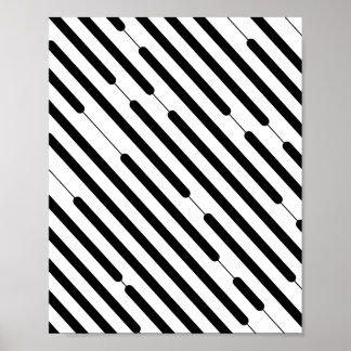 Affiche Lignes de hachage noir diagonale