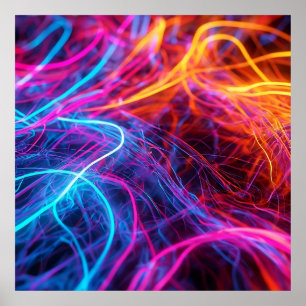 Affiche Lignes de néon