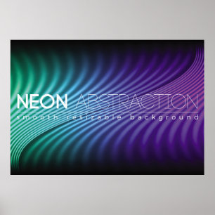 Affiche Lignes de néon brillant arrière - plan avec style