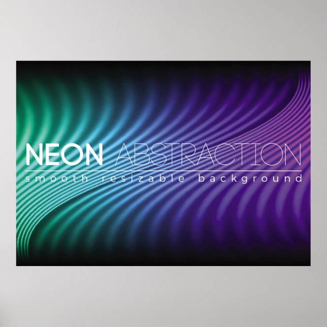 Affiche Lignes de néon brillant arrière - plan avec style  (Devant)