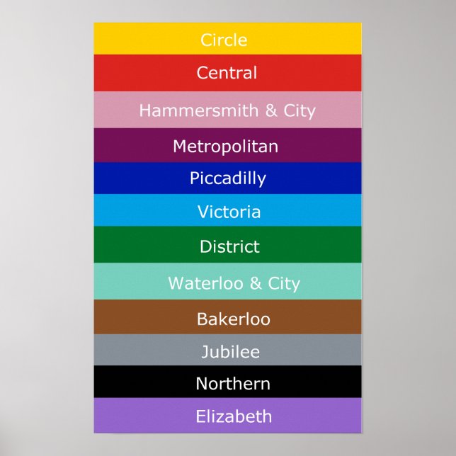 Affiche Lignes de tube (Devant)