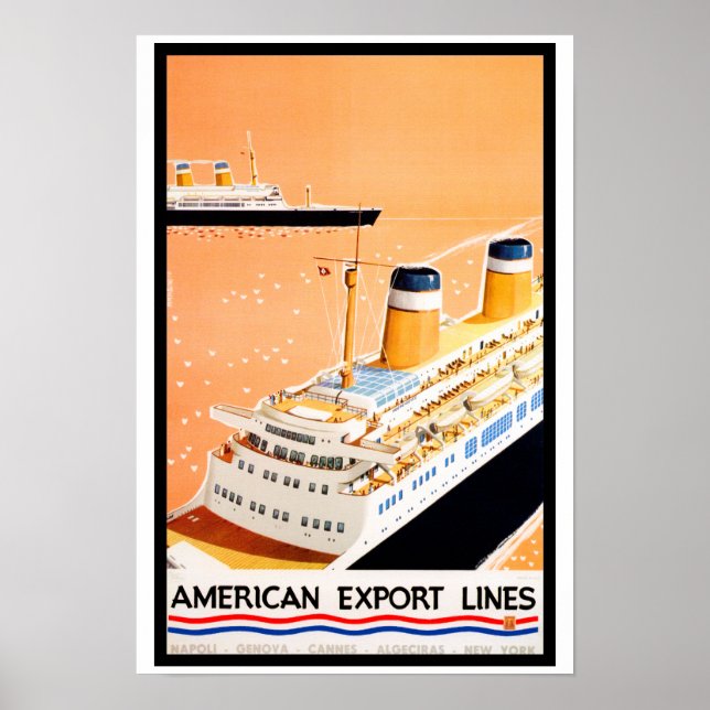 Affiche Lignes d'exportation américaines (Devant)