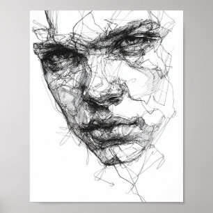 Affiche Lignes d'un regard fracturé