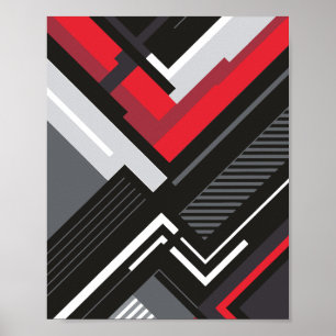 Affiche Lignes et angles géométriques gras