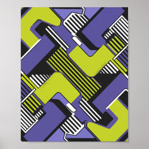 Affiche Lignes et formes Abstraites géométriques