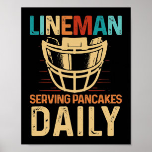 Affiche Ligneur servant des crêpes quotidiennes offensives