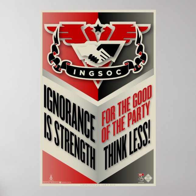 Affiche L'ignorance de l'INGSOC est l'affiche de force (Devant)