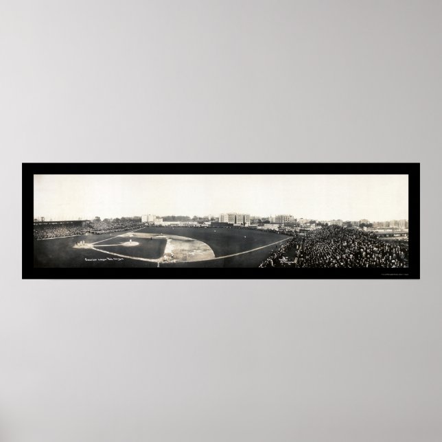 Affiche Ligue américaine de baseball NY Photo 1910 (Devant)