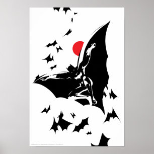 Affiche Ligue de Justice   Batman dans le nuage de chauves