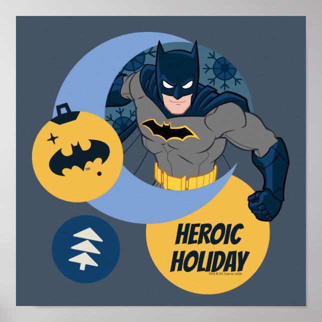 Affiche Ligue de Justice Batman Holiday Bauble (Devant)