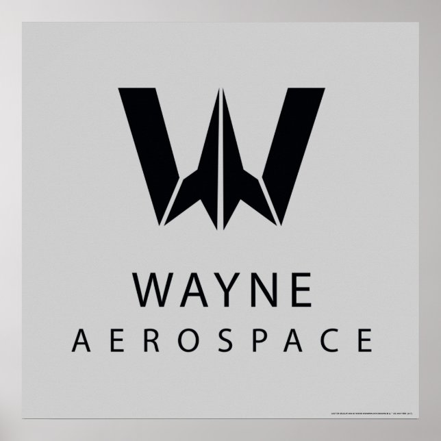 Affiche Ligue de Justice | Logo Wayne Aerospace (Devant)