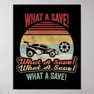 Affiche Ligue de voiture de football rétro vintage, quelle
